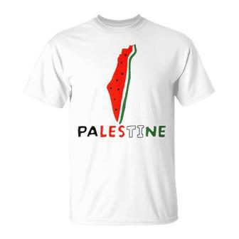 Falasn Palestine Watermelon Map Patriotic Graphic T-Shirt | Mazezy CA