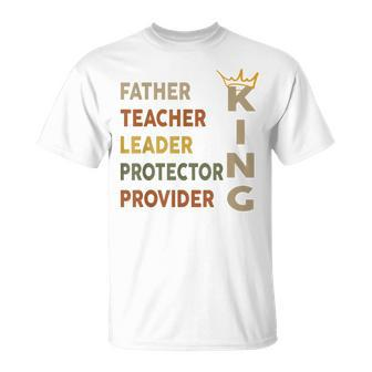 Father's Day African American Father Leader Black King Dad T-Shirt - Monsterry DE