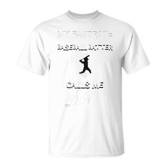 My Favorite Baseball Batter Player Calls Me Dad Father's Day T-Shirt - Monsterry DE