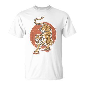 Fearless Japanese Tiger Sun Vintage T-Shirt - Monsterry DE