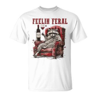 Feeling Feral Racoon T-Shirt - Monsterry AU