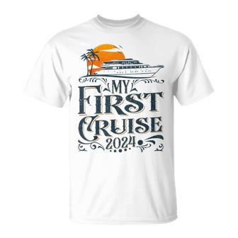 My First Cruise 2024 Family Vacation Cruise Ship Travel T-Shirt | Mazezy