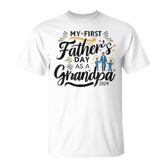 My First Father's Day As A Grandpa 2024 First Grandpa Day T-Shirt - Seseable