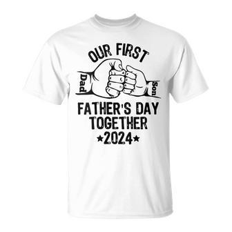 Our First Father's Day Together 2024 Dad And Son T-Shirt - Thegiftio UK