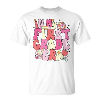In My First Grade Era Groovy Teacher Apple Disco Ball Women T-Shirt - Monsterry CA