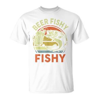 Fishing Beer Fishy Bass Fish Fisherman Dad Hooker T-Shirt - Monsterry DE