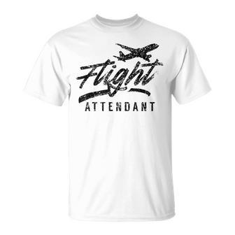Flight Attendant Steward Airplane Cabin Crew T-Shirt - Monsterry