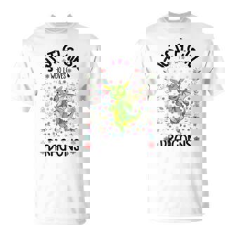 Flying Dragons Lover Cute Just A Girl Who Loves Dragons T-Shirt - Thegiftio