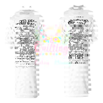 Weekend Forecast Quilting With 0 Chance Of Cooking T-Shirt | Seseable UK