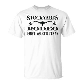 Fort Worth Texas Stockyards And Rodeo Cowboy T-Shirt - Monsterry CA