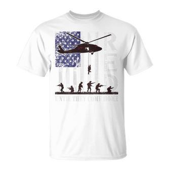 On Friday We Wear Red Friday Military Us Flag Print On Back T-Shirt - Monsterry AU