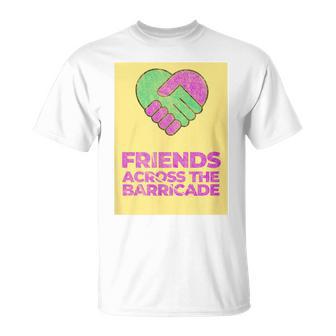 Friends Across The Barricade 1990 Vintage Worn Look T-Shirt - Monsterry AU