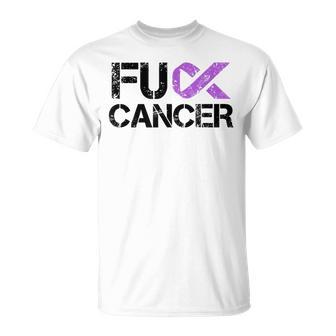 Fuck Hodgkins Lymphona Fuck Cancer Ribbon T-Shirt - Monsterry