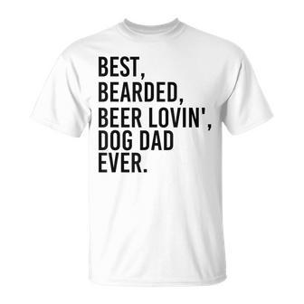 Bearded Dad Beer Lover Dog Owner T-Shirt - Monsterry DE