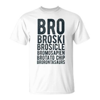 Brother Bro Names Sibling Family Or Friends T-Shirt | Seseable CA