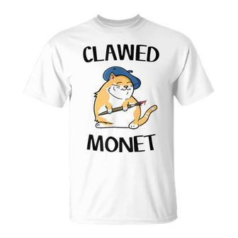 Cat French Artist Painting Clawed Monet T-Shirt - Monsterry CA
