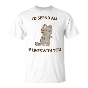 Cute Cats For Him Her Valentines T-Shirt - Thegiftio UK