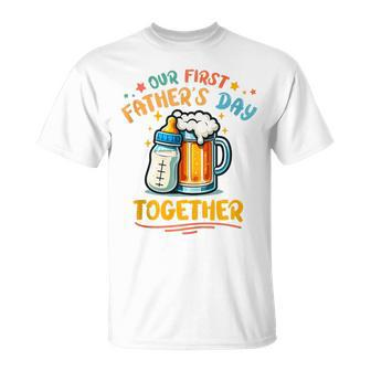 Dad And Son Our First Fathers Day Together 2024 Baby T-Shirt - Thegiftio UK