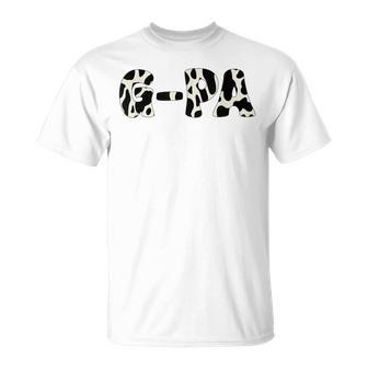 Fathers Day 2024 Black White G-Pa Cow Grandpa Men T-Shirt - Thegiftio UK