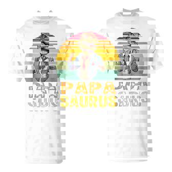 Grandpa Papasaurus T-Rex Dinosaur Fathers Days Family T-Shirt - Seseable