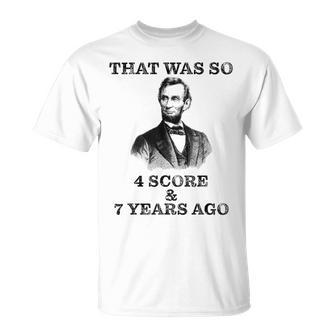 Hipster Abe Lincoln Vintage Style Distressed T T-Shirt - Monsterry