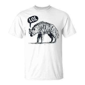 Laughing Hyena Lol Animal Pun T-Shirt - Monsterry UK
