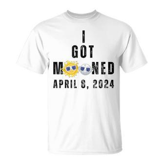 I Got Mooned Total Solar Moon Sun Eclipse April 8 2024 T-Shirt | Mazezy