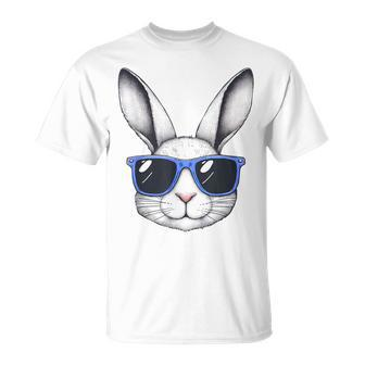Rabbit Bunny Face Sunglasses Easter For Boys Men T-Shirt | Mazezy