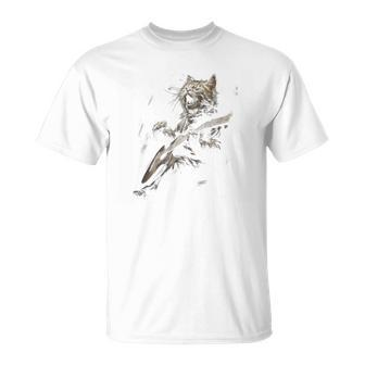Rock Cat Singing And Playing Guitar T-Shirt - Monsterry CA