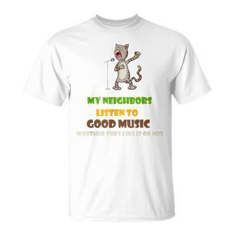 Singing Cat Awesome For Music Lover T-Shirt - Monsterry AU
