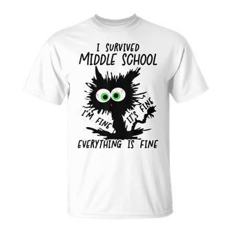 I Survived Middle School Grad 2024 T-Shirt - Monsterry DE