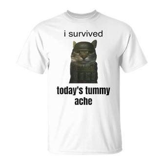 I Survived Today's Tummy Ache T-Shirt - Seseable