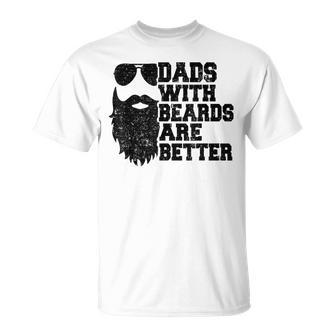 Vintage Dads With Beards Are Better Happy Father's Day T-Shirt - Thegiftio UK