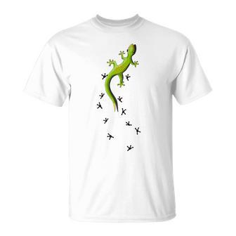 Für Echsen & Reptilien Fans Kletternder Salamander Gecko T-Shirt - Seseable