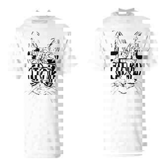 Gato Papá Día Del Padre Gato Fresco Con Gafas De Sol Camiseta unisex - Regaloses