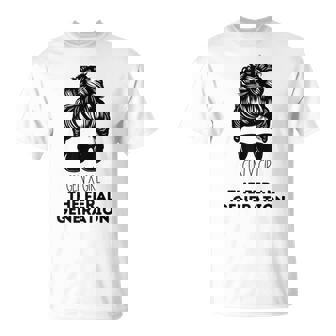 Gen X The Feral Generation Messy Bun Girl Generation X T-Shirt - Thegiftio