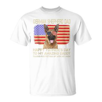 German Shepherd Dad Happy Fathers Day To My Amazing Daddy T-Shirt - Thegiftio UK