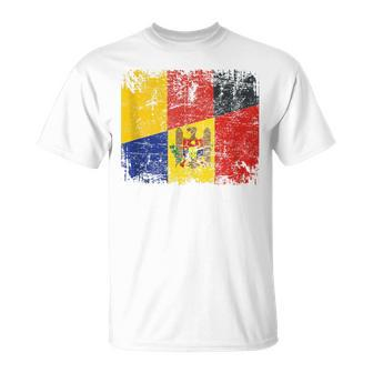 Germany Moldova Flags Half Moldovian German Roots Vintage T-Shirt - Monsterry AU