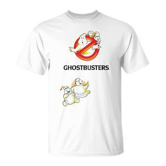 Ghostbusters Frozen Empire No Ghost Stay Puft Gray T-Shirt - Seseable