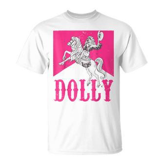 Girl Retro Personalized Dolly Cowgirl First Name T-Shirt - Monsterry DE