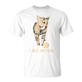 I Go Meow Cute Singing Cat Meme I Go Meow Cat T-Shirt - Monsterry UK