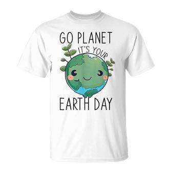 Go Planet It's Your Earth Day 2024 54Th Anniversary Planet T-Shirt - Monsterry