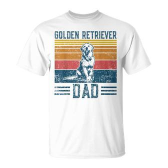 Golden Dad Vintage Golden Retriever Dad T-Shirt - Seseable