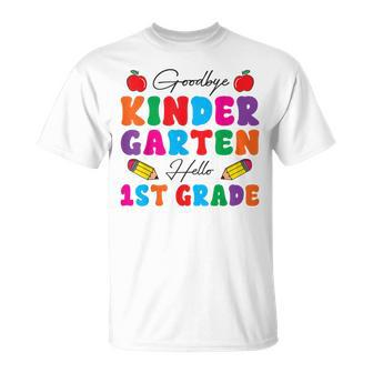 Graduation Bye Kindergarten Hello 1St Grade Back To School T-Shirt - Monsterry DE
