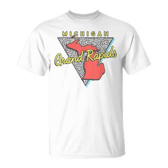 Grand Rapids Michigan T Vintage Mi Triangle T-Shirt - Monsterry