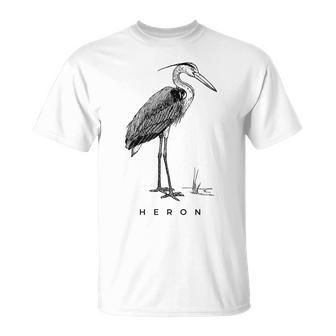 Great Blue Heron Bird Birdwatcher T-Shirt - Monsterry AU