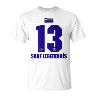 Greece Sauf Legend Legend Legdis Son Name T-Shirt - Seseable