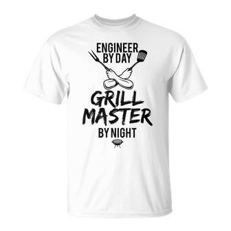 Grill Bbq Master Engineer Barbecue T-Shirt - Monsterry