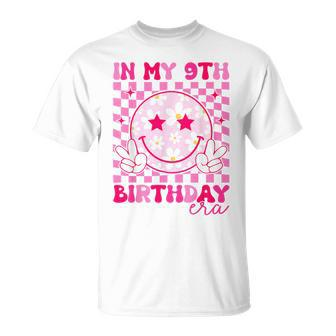 Groovy In My 9Th Birthday Era Nine 9 Years Old Birthday T-Shirt - Seseable