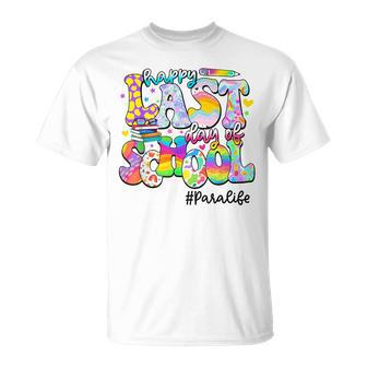 Groovy Happy Last Day Of School Para Life T-Shirt - Monsterry